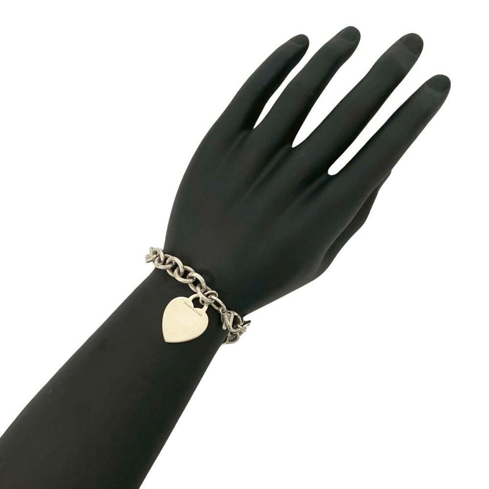 TIFFANY Silver Heart Charm Bracelet
